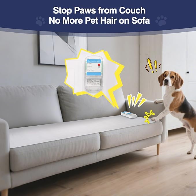 Scat Shock Mat for Dogs and Cats Indoor, Pet Shock Mats for Training Pets, Electric Repellent Mat Keeps Dogs and Cats off Counter, Couch and Sofa, 3 Training Modes (60"x 12" 2 Pieces with Tester)