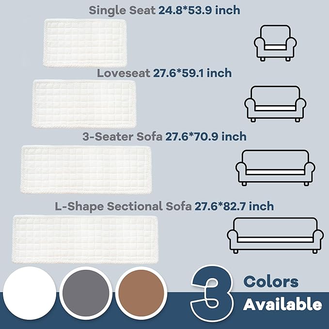 Washable Dog Couch Cover Protector, Non Slip Dog Bed Mat Machine Washable Large Blanket for Dogs, Pet Couches Covers for Sofa (Cream, 24.8 * 53.9 '')