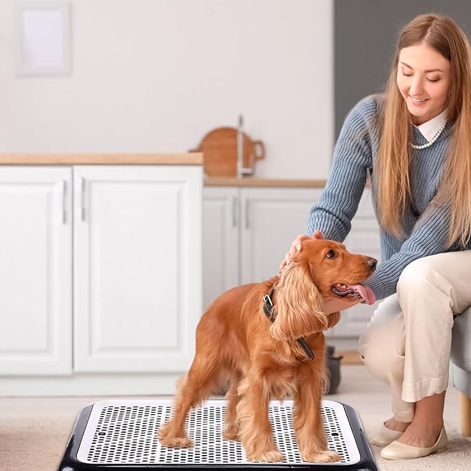 Mifoci Dog Pee Pad Holder Potty Tray Portable Dog Litter Box Toilet Training for Indoor Outdoor Small Medium Large Pet Puppy (1 Pcs)