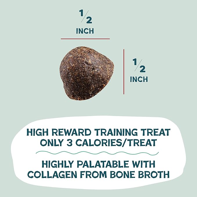 Shameless Pets Bone Broth Dog Training Treats – Soft, Natural Puppy & Dog Treats with Collagen – Healthy, Low-Calorie Training Chews for Small, Medium & Large Dogs - 8 oz (Pack of 1)