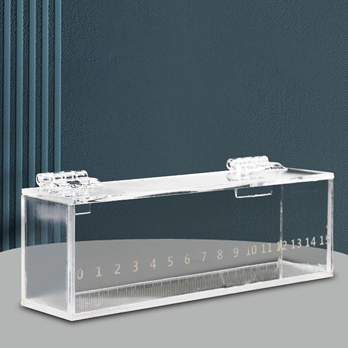 Fishing Fish Viewing Box Acrylic with Lid Mini Aquarium Outdoor Indoor Small Portable Safe Fish Breeder Hatching Boxes with Scale