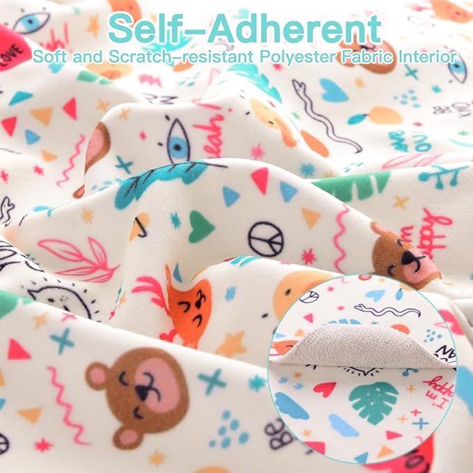 33.5" Cat Wrap for Grooming, Maximum, Self-Adherent Soft Cat Blanket for Nail Clipping, Anti-Bite-Scratch-Escape Calming Wrap, Cats Burrito Swaddle for 6-18 lbs (Orange Kitten, XX Large)