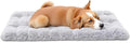 Small Dog & Cat Bed, Washable Warm Winter Fluffy Heated Calming Dog Crate Bed for Small Size Pets, Supportive Plush Crate Pad for Dogs(18 * 12", Light Grey).