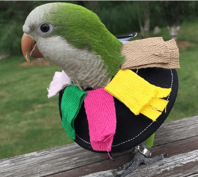 Adjustable Bird Collar Anti Bite Elizabethan Recovery Cone, Bird Neck Protector for Feather Plucking, Skin-Friendly Bird Neckwear Full Body Shield for Parakeet Conure Cockatiel (M)