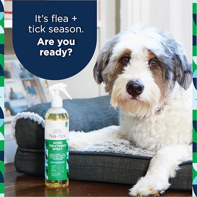 Pet Life Unlimited Natural Flea & Tick 3-Step Kit for Dogs, Plant-Based Prevention and Treatment, Includes Dog Spray, Home Spray & Shampoo, Kill & Repel Fleas, Ticks & Eggs, Soothes Skin