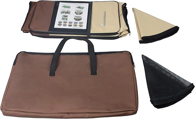 EliteField 2-Door Soft Pet Playpen (2 Year Warranty), Exercise Pen, Multiple Sizes and Colors Available for Dogs, Cats and Other Pets (36" x 36" x 24"H, Brown+Beige)