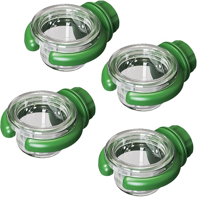 4 Pieces Bird Water Dispenser Decoration for Outside Sturdy Yard Transparent Multifunctional Professional Food Bowl Accessory, Green