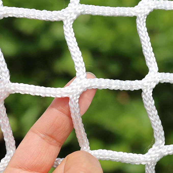 Safety Rope Net Kids Pet Stair Balcony Protection Net Baseball Softball Backstop Nets Outdoor Knotless Sports Netting(Size:0.5Mx2M（1.64FTx6.56FT）,Color:White)