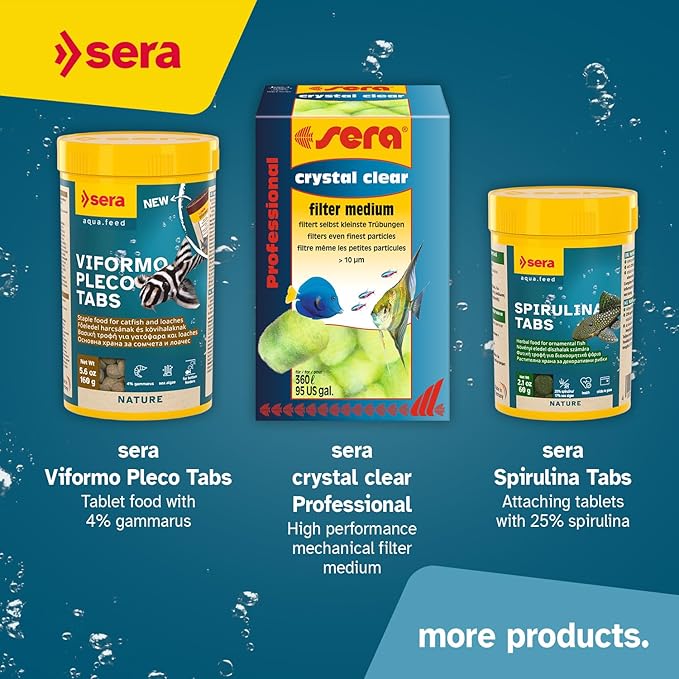 Sera Pleco Chips 3.4oz/0.21lbs | Premium Fish Food for Ancistrus & Plecos | High Fiber | No Dyes & Preservatives | Supports Digestion & Promotes Healthy Growth | Ideal for Bottom Feeders