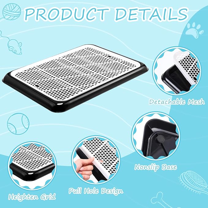 Mifoci Dog Pee Pad Holder Potty Tray Portable Dog Litter Box Toilet Training for Indoor Outdoor Small Medium Large Pet Puppy (1 Pcs)