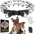 PetJett Prong Collar for Dogs - Adjustable Dog Training Collar No Pull Choke Collar for Dogs Pinch Collar for Dog Walking Tool for Small Medium, or Large Breed - Stainless Steel Metal Choker Chain