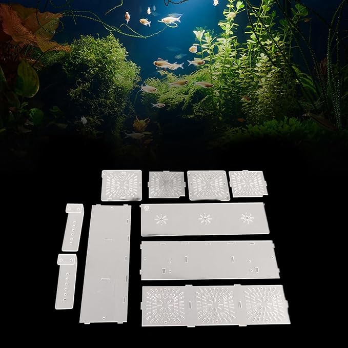 Acrylic Transparent Fish Tank Breeding Isolation Box, Aquarium Hatchery Incubator Holder with Adjustable Height and Dual Fixation for Freshwater Saltwater Tanks (30CM*10CM*10CM)