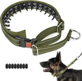 Mayerzon Martingale No Pull Collar for Medium Large Dogs German Shepherd Doberman Pitbull, Patented Anti Pull Correction Dog Collar for Safety Walking Training, Reflective, Adjustable(M/L, Army Green)