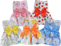 TAPBULL Dog Dresses, Fashionable Pet Dog Clothes, Cute Cat Birthday Dress Outfit (Orange/Red/Yellow/Blue/Pink 5-Pack), Small