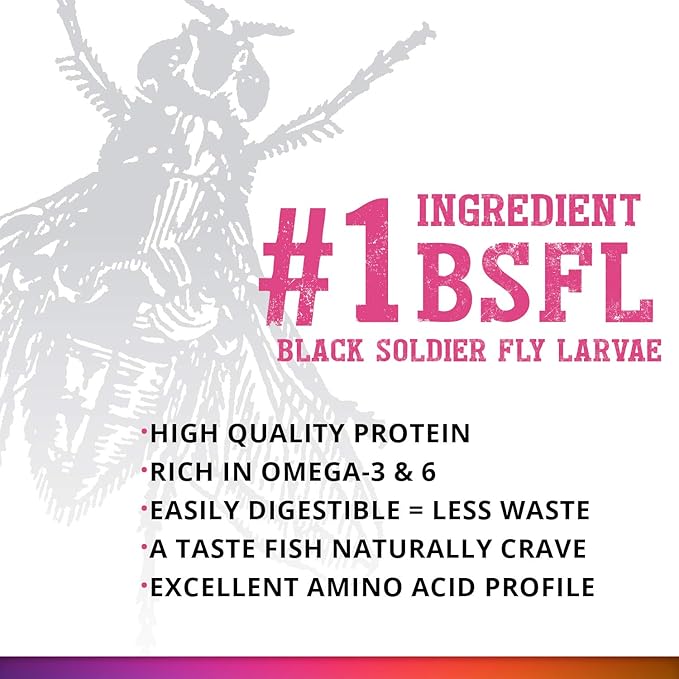 Fluval Bug Bites Color Enhancing Fish Food for Tropical Fish, Granules for Medium to Large Sized Fish, 1.6 oz., A6589, Brown