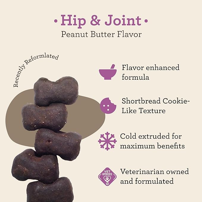 Dr. Joseph's VetPro Complete Dog Hip & Joint Supplement for Arthritis Pain Relief – High-Strength Glucosamine & Chondroitin Chews for Senior Dogs – Vet Formulated, Peanut Butter Flavor, 60 Ct