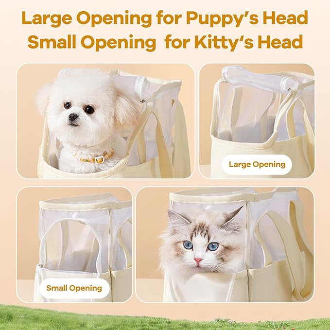 Dog Purse Carrier for Small Dogs - Pet Carrier for Cat, Soft Sided Dog Carrier for Small Animals,Collapsible Breathable Lightweight Pet Carrier Sling for Outing Travel Vet-Sky Blue