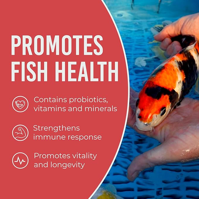 Blue Ridge Fish Food 25lb, Probiotic Plus 3/16" Floating Pellet, Koi Goldfish Food