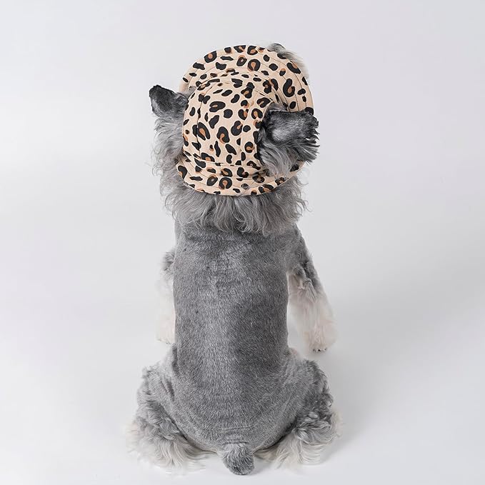Pet hat with Ear Holes Sunscreen Baseball Cap Suitable for Small and Medium-Sized Dogs Outdoor Climbing hat in Summer Pet Products (Brown, XX-Large)