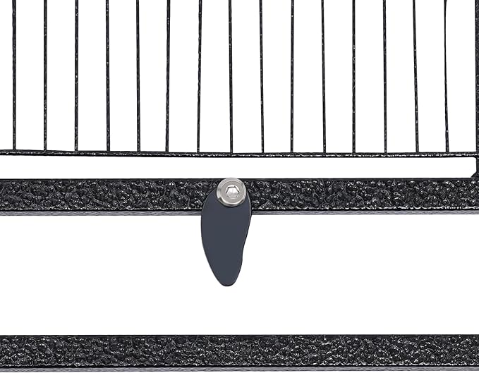 Extra Large Bird Cage, 18.11 * 39.9" Metal Pet Bird Flight Cage Parakeet Bird Cage with Stand Pet House for Conure Canary Parekette Macaw Finch Cockatoo Budgie Cockatiels Parrot, Black
