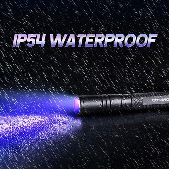 UV Flashlight LED 395nm Blacklight, Zoomable Pen Flashlight IP54 Waterproof Detector for Pet Urine, Cat Dog Stains, Bed Bug, Household Wardrobe Toilet - 3 Pack