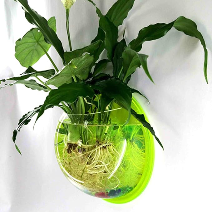 Hanging Wall Mounted Fish Bowl, Clear Acrylic Betta Fish Tank, Samll Fish Bowl Decor, Clear Acrylic 5.9 Inch 7.7 Inch 10.2 Inch