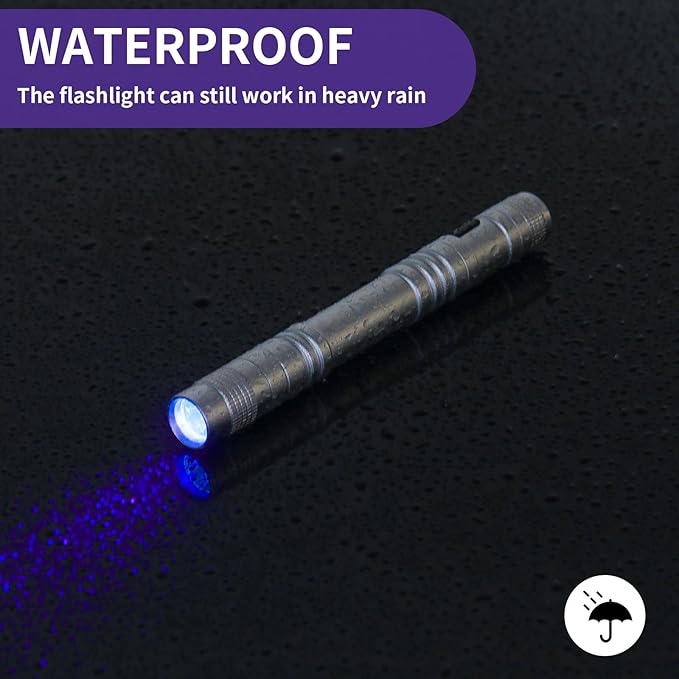 COSOOS UV Flashlight Black Light, Mini Pen Light with 395nm Ultraviolet Blacklight, Waterproof Pet Urine Detector Light for Dog/Cat, Dry Stains, Resin Curing, Bed Bug