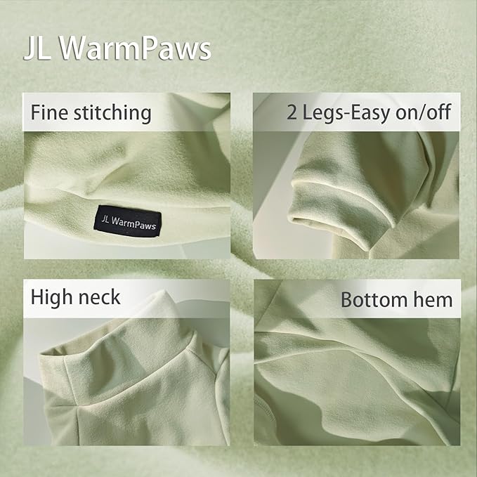 Sphynx Cat Clothes Hairless Cat Sweater Shirt Soft Warm Long Sleeves Pullover Pet Clothes Pajamas Dog Cloth for Small Dogs Kitten Clothes Pet Sweaters (Light Green, 2XL)