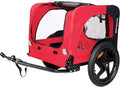 2-in-1 Dog Bike Trailer & Pet Carrier with Quick-Release Wheels, Foldable Steel Frame & Non-Slip Floor, 88 lbs Capacity for Medium/Small Dogs, Compatible with 20"-29" Bicycles