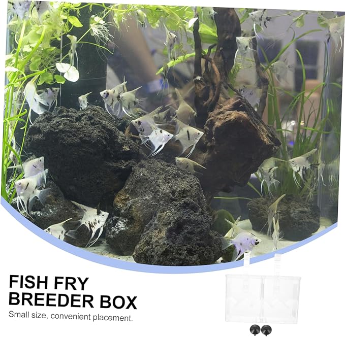 1pc Juvenile Fish Breeding Box Double Isolation Container for Fish Tank Removable Cover Safe Material for Efficient Hatching for Guppies Shrimp and More