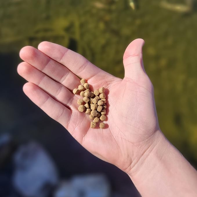 HALF OFF PONDS Show & Grow Koi Fish Food - 10 lb Floating Pellets, 5mm Size - Goldfish Food for Ponds - 35% Protein with Beta Carotene & Vitamins - Enhances Color Vibrancy & Body Definition