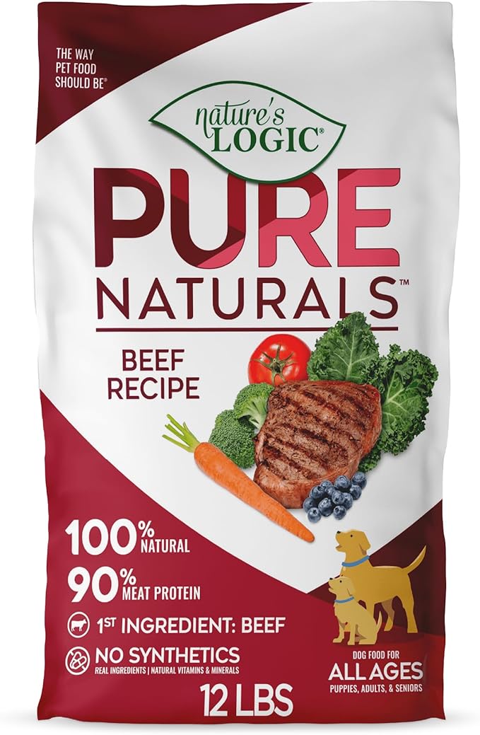 Nature’s Logic Pure Naturals™ 100% Natural Beef Recipe Synthetic-Free Dry Dog Food, 12 lbs
