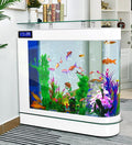 Aquarium Kit Upright Luxury Large Fish Tank 124Gal Large Glass Fishbowl Glsaa bar Table