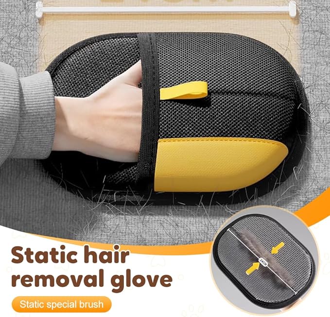 2025 Thickened Strong Pet Hair Removal Glove for Cats & Dogs, Electrostatic Gloves for Pet Grooming, Reusable Quick De-Shedding Gloves for Couch, Clothing, Carpet, Furniture, Car Seats (1pc)