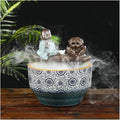 Aquarium Aquarium Ceramic Fish Tank Home Living Room Circulation Flow Water Fish Tank Feng Shui Lucky Ornament Balcony Goldfish Bowl Fish Tank Fish Tank Decorations (Color : B)