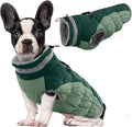 Lelepet Warm Dog Winter Coat Dog Coats for Small Dogs Waterproof Dogs Jacket with Harness Built in Reflective Cold Weather Coats Windproof Zip-Up Winter Fleece Vest Snowsuit Yorkie Teal Green S