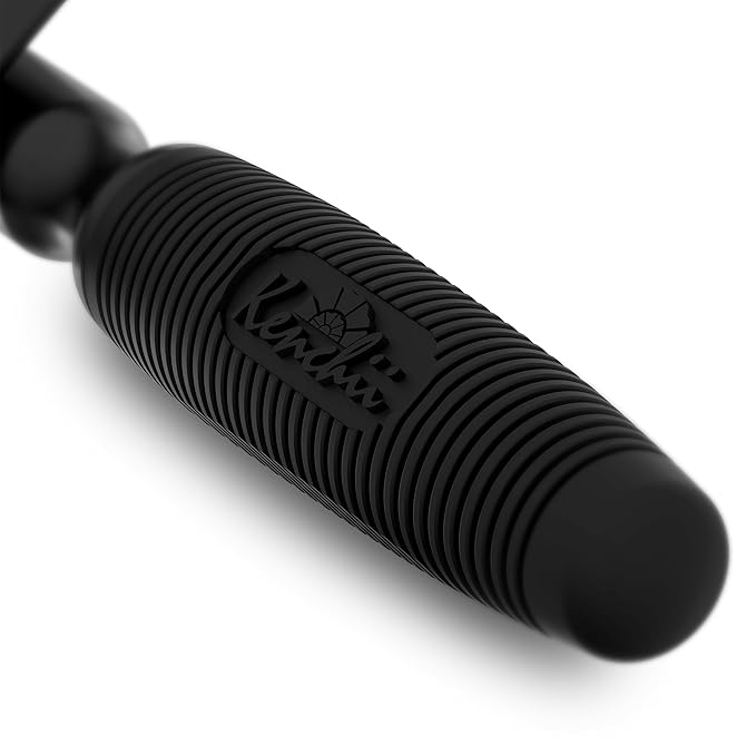 Kenchii Long Pin Slicker Brush for Dogs (Poodles, Doodles, Goldendoodles, Labradoodles), Professional Grooming Brush for Detangling, Fluffing & Dematting, Non-Slip Comfort Handle (Black)