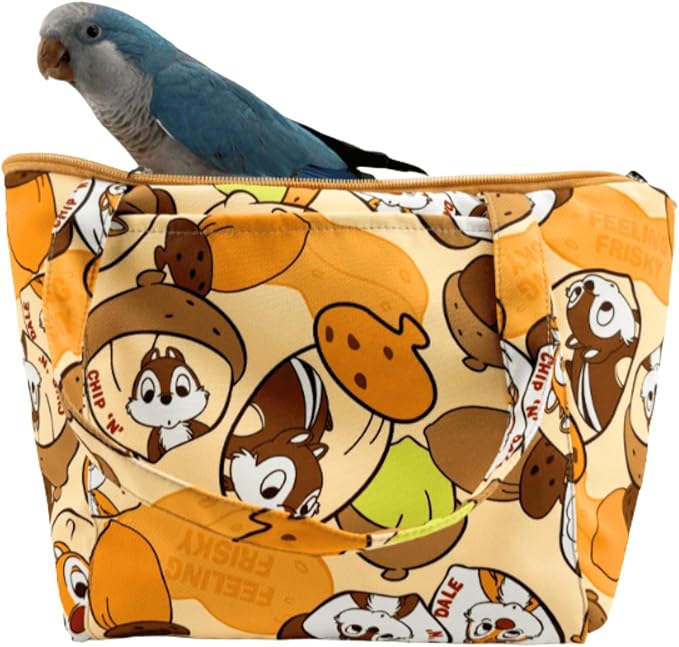 Warm Bird Carrier Bag for Winter Shoulder/Hand Bag Outdoor Portable Travel Carrier with Air Holes for Parakeets Lovebirds Conures Quarkes Caique (Yellow,Small)