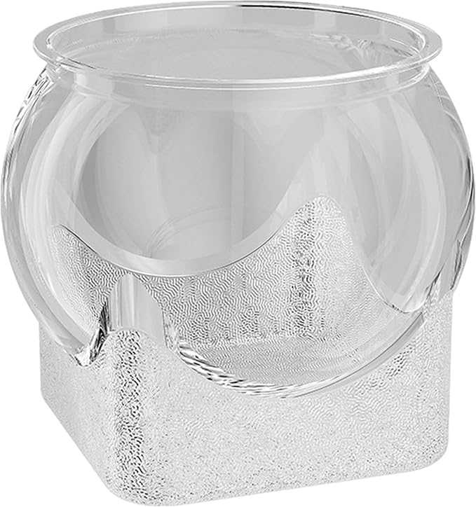 Round Clear Aquarium, Modern Compact Fish Tank, Hydroponic Planter Impact-Resistant for Home/Bedroom/Children's Room/Bathroom Desk/Workplace/Dorm