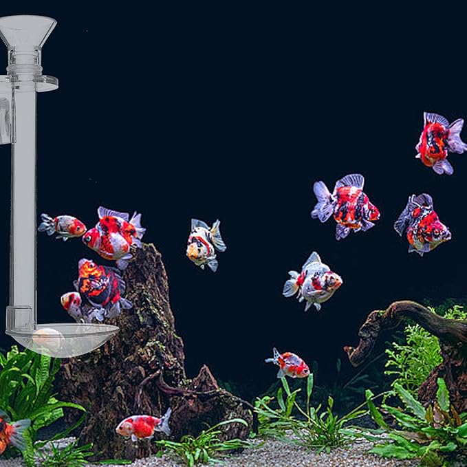 Acrylic Fish Feeder Tube with Suction Mount, 15cm Shrimp and Aquarium Feeding Tool Kit with Cleaning Brush for Fish Tank Vacation Feeding