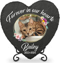 DOPTIKA Forever in Our Hearts, Cat Memorial Gifts for Loss of Cat, Personalized Cat Memorial Stones with Photo, Pet Memorial Stone for Cats, Pet Sympathy Gift, Bereavement Gifts for Loss of Pet