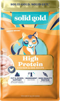 Solid Gold High Protein Dry Cat Food - Grain Free & Gluten Free Chicken Cat Dry Food w/Probiotics for Gut Health & Digestion - High Fiber & Omega 3 - Low Carb Superfood Kibble for Cats All Ages - 3LB