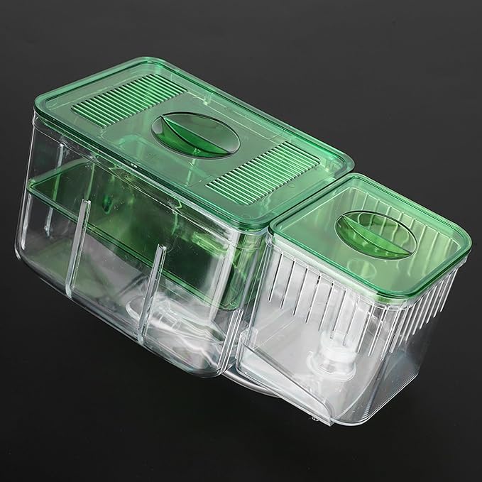 Aquarium Breeding Box for Fish Tanks Double Layer Isolation Incubator Sturdy Fish Fry Protector with Shrimp Breeding Area for Injured Fish Tanks 180Characters