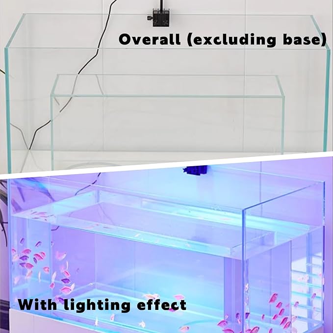 20 Gallon Cat Bed Aquarium Fish Tank - Immersive Viewing Glass Cat Cave, Cat Entertainment Equipment with Tunnel for Indoor Cats, Turtle & Betta（31.5x15.7x17.7in） A 31.5x15.7x17.7in