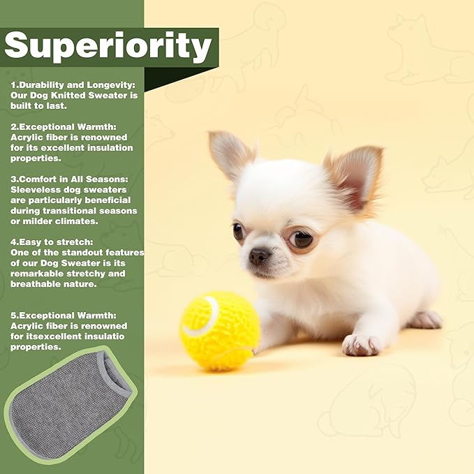 Cozy and Functional Dog Shirts for Small Puppies: Stretchable Green Attire with Easy-On Design, Ideal for Chihuahuas and Yorkies - Enhance Comfort and Playfulness on Chill Days XX-Large