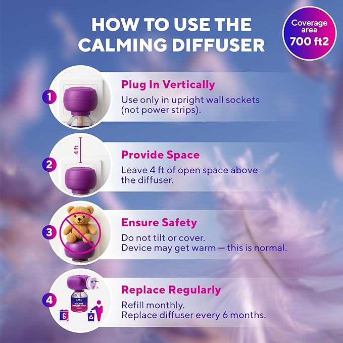 Beloved Pets Cat Calming Diffuser & Pet Anti Anxiety Products - Feline Calm Pheromones Plug in & Cats Stress Relief Comfort Helps with Pee, New Zone, Aggression