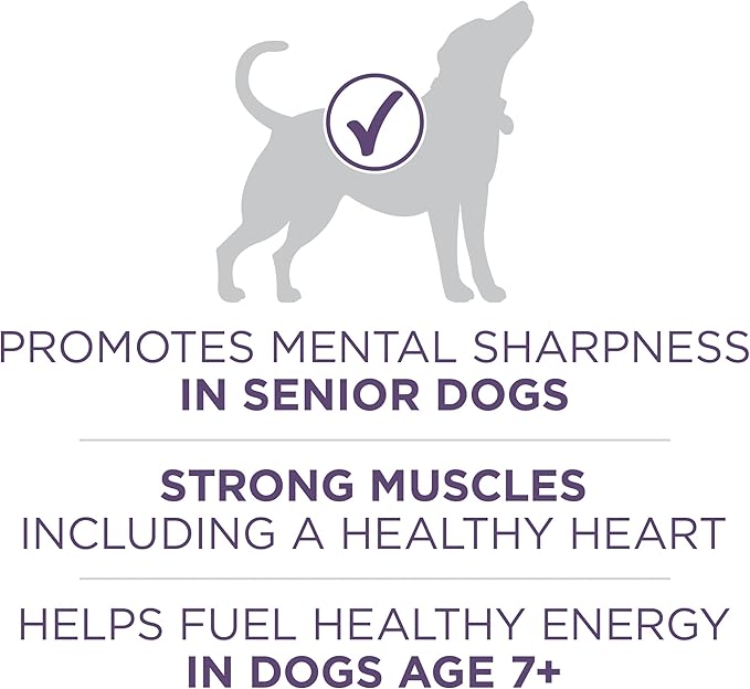Purina ONE High Protein Dry Senior Dog Food Plus Vibrant Maturity Adult 7 Plus Formula - (Pack of 4) 4 lb. Bags