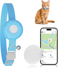 Cat Tracker, Lightweight Pet Tracker for Cats, Cat GPS Tracker Compatible with Apple Find My App(Only iOS), Real-Time Tracking, Precise Positioning, No Monthly Fee