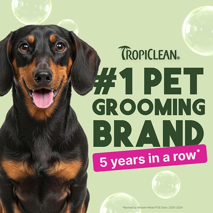 TropiClean Deodorizing Cat Shampoo for Smelly Pets, Long Lasting Odor Control, Kitten Safe, Made in The USA, Berry Scent, 12oz.