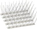 KKY Bird Spikes Stainless Steel Base, Metal Bird Repellent Nail Fence Kit, Can Be Used to Stop Pigeons and Other Small Birds, Covering 43.2 Feet 40 Packs.